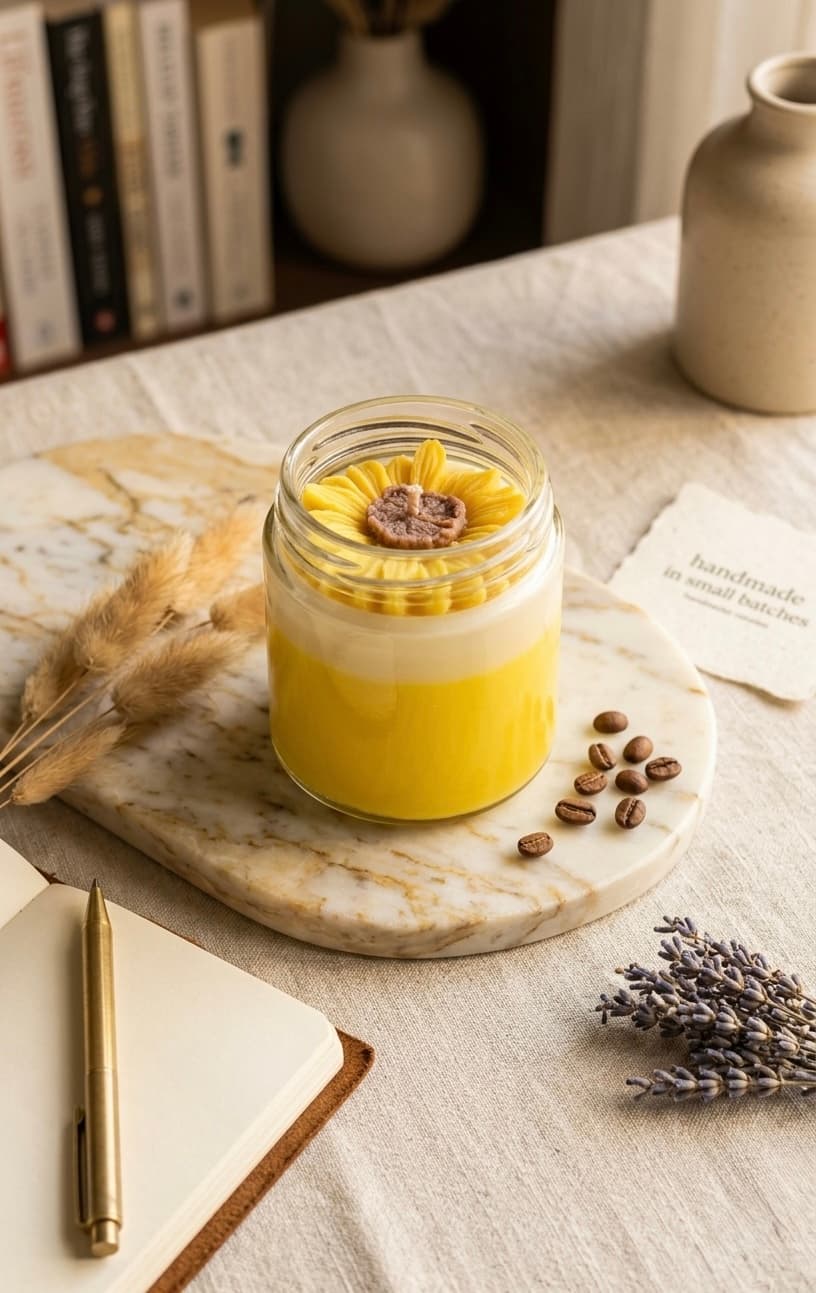 Sunflower Jar with Lid
