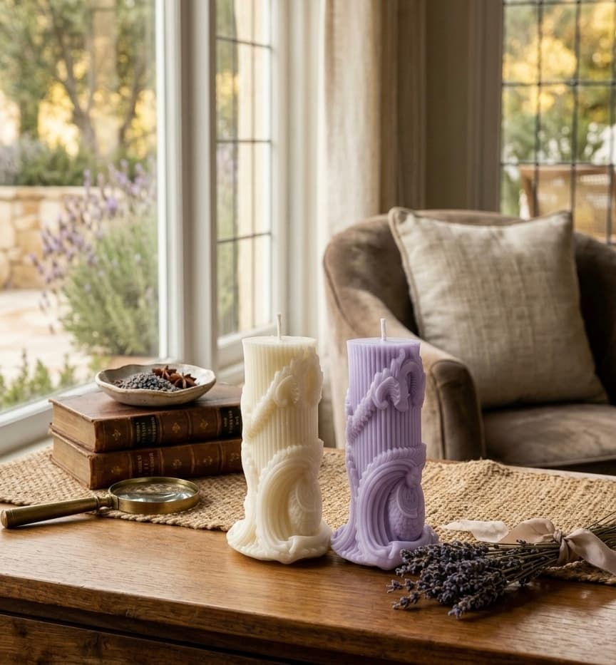 Acanthus Pillar Candle