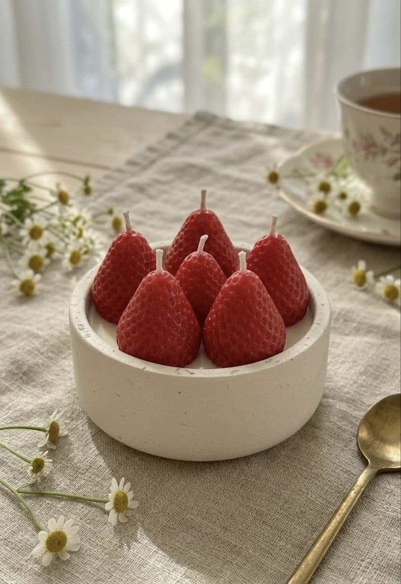 Strawberry Bowl Candle