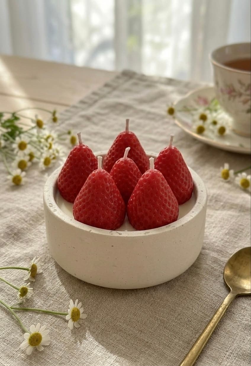 Strawberry Bowl Candle