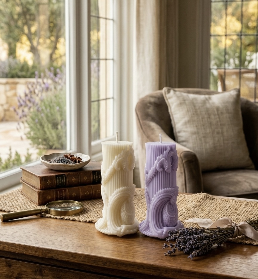 Acanthus Pillar Candle