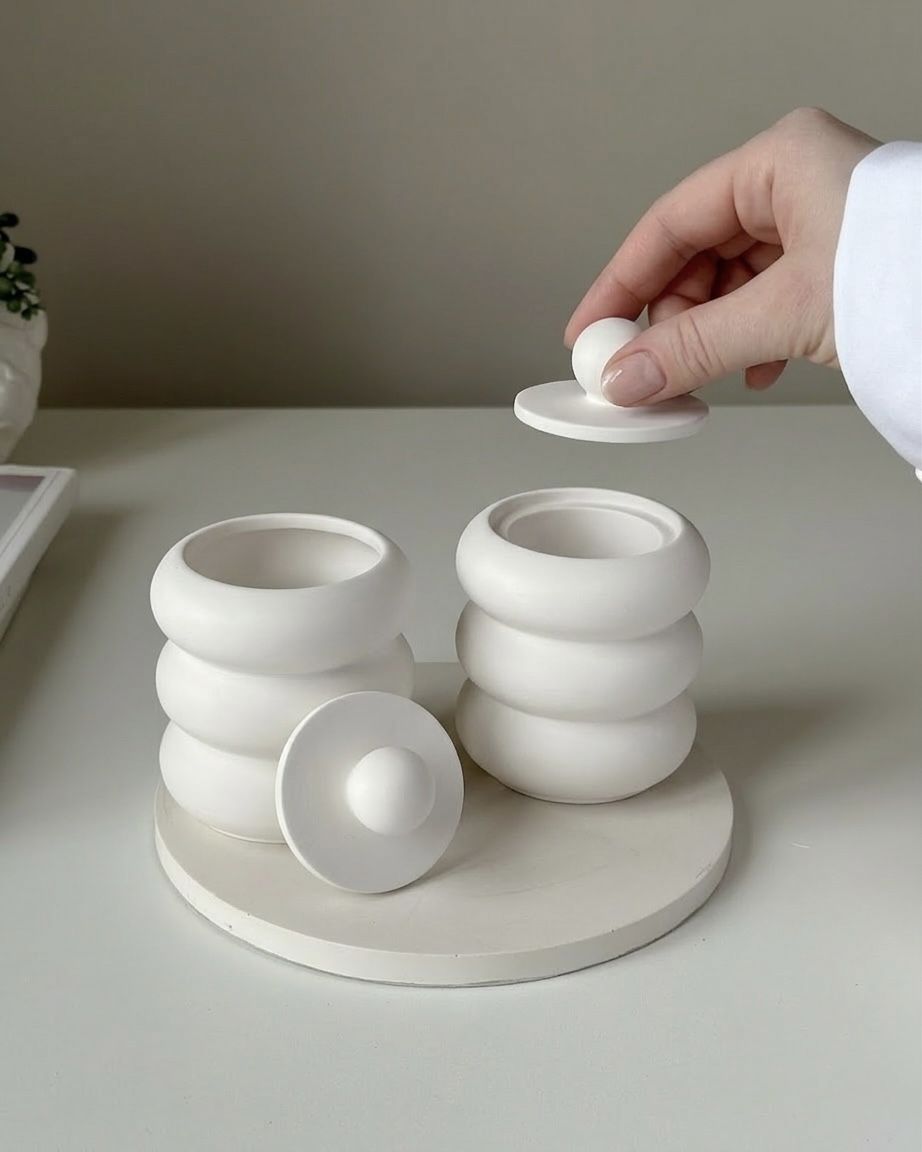 Three Layers Concrete Jar